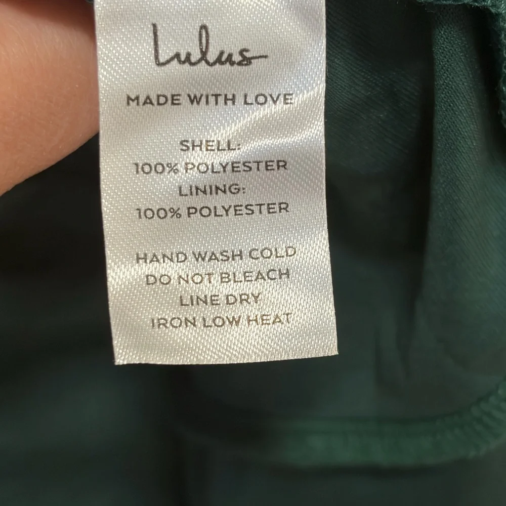 Lulus Tier Elegance NWT size Large Hunter Green Long Sleeve Tiered Maxi Dress - Picture 11 of 14